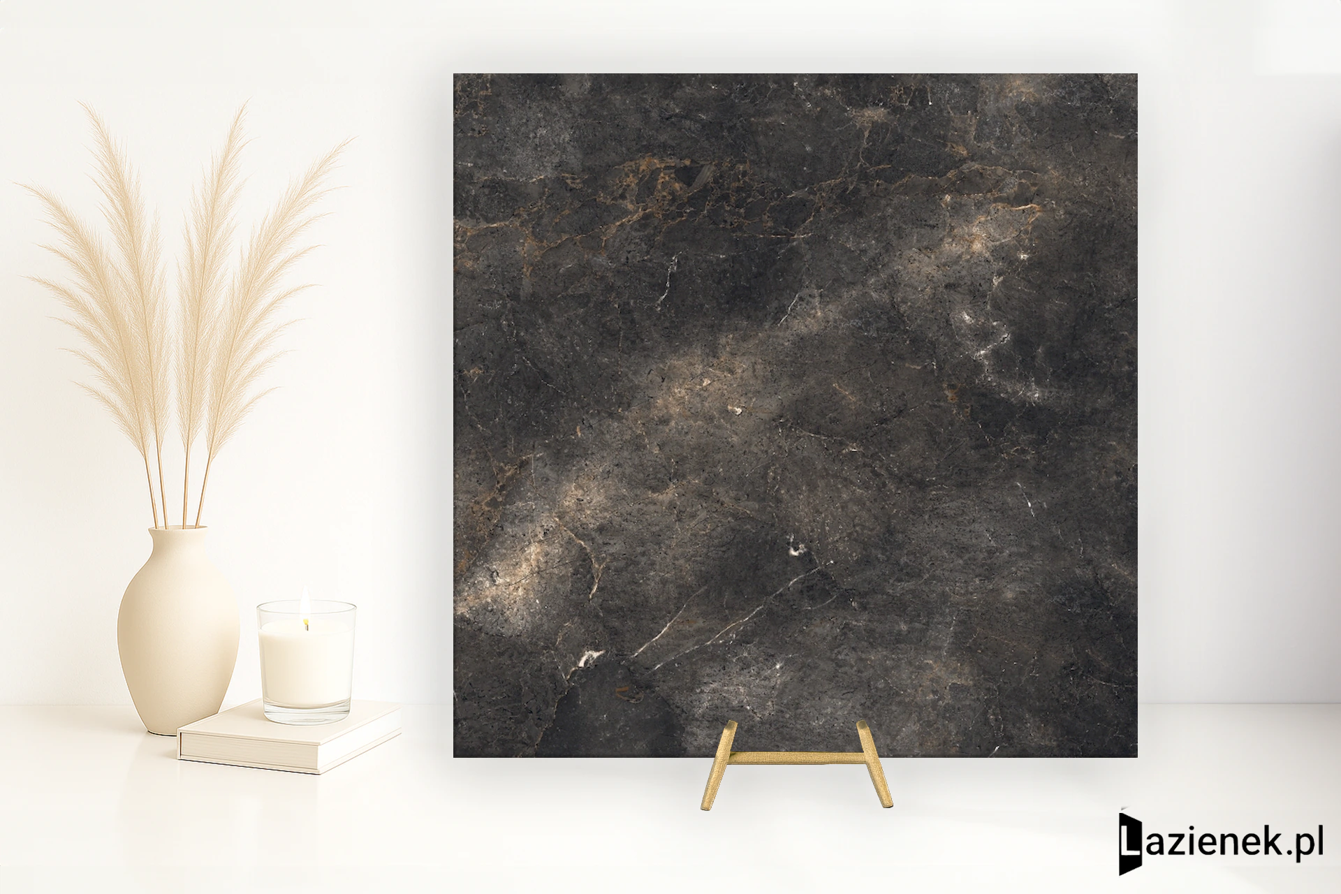 Graniti Fiandre Aion Maximum Black Aion naturalna 75x75 cm gr. 6 mm - płytka rektyfikowana / MMS275677